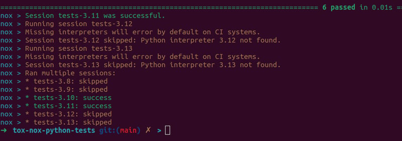 Nox Example Output